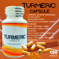 cod Turmeric Capsule 100 Pure Turmeric -Food Supplement 100 Capsule Treats Rheumatoid Arthritis Anti-Aging Supplement Good for Kids and Adults Treats Depression Prevent Diabetes Anti-Inflammatory Cash On Delivery