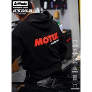 Attitude Attitude Modified Car France MOTUL Mote 300V Motor Oil Lubricant Hooded Sweatshirt
