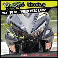 TINTED LAMPU DEPAN YAMAHA NVX 155 V1, TINTED WARNA BLACK , SMOKE , YELLOW MILI, CLEAR, 5 TAHUN TAHAN
