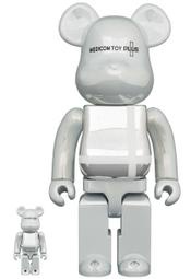 Image.台中逢甲店 BE@RBRICK BEARBRICK 400%100% PLUS WHITE CHROME