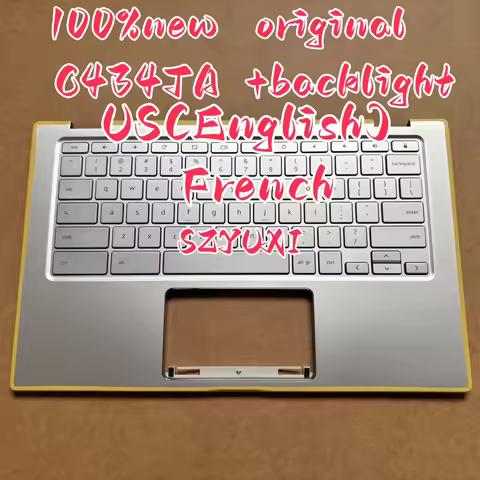 100%New French FR US For ASUS Chromebook C434 C434T C434TA laptop keyboard Palmrest Assembly TOP cov