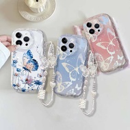 Case For VIVO V50 Lite 5G Y04 V40 PRO Y29 Y39 Y03 Y18 Y36 5G Y02S IQZ 10 Gradient Butterfly Chain Co