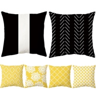 <COD>Pillow case40x40,45x45,50x50,60x60,Black Yellow Geometric throw pillow cover,Home Decor pillow 