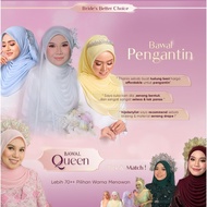 BAWAL queen cotton NIKAH TUNANG CURVE bucu BULAT BAWAL SHAWL OFF WHITE , cream , white CROWNCANTIK T