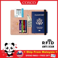 COSCO F026 RFID Travel Wallet RFID Travel Passport Holder Protector Case Cover rfid Passport Cover P