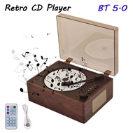 Retro Cd Player Rechargeable Support Cd Bt Usb 3.5mm Aux Portable Cd Player Bluetooth-compatible 5.0