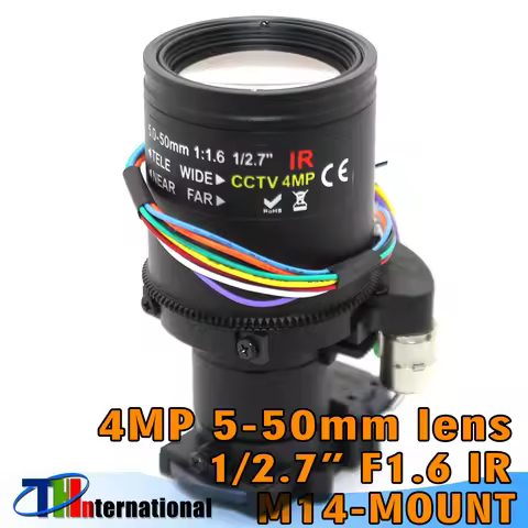 2MP 4MP (Optional) 5-50mm Lens D14 Mount With Auto Motorized Zoom and Focus + 5MP IR CUT For 4MP AHD