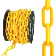 6mm PVC Plastic Chain Rantai Plastik Barricade Yellow for Safety Road Cone Chain Gate Rantai Pagar