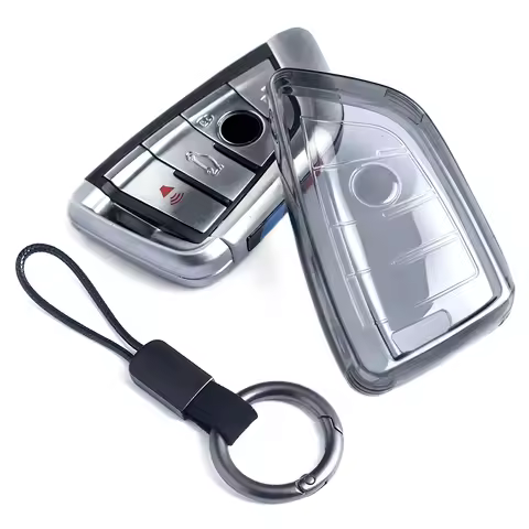 Slim Car Key Fob Case Cover Chain For BMW X1 X2 X3 X4 X5 X6 X7 118i 120i 220i 320i 330i 430i 530i 54