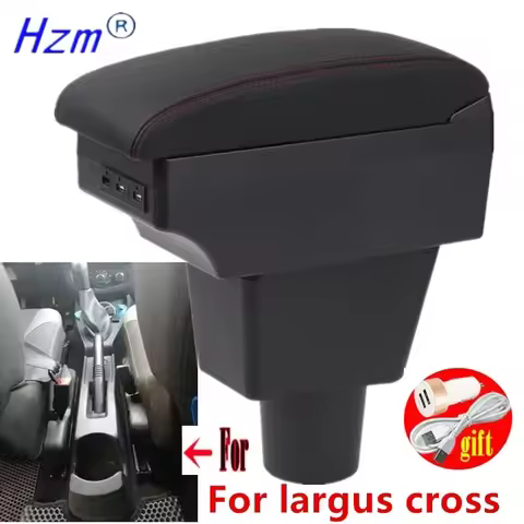 For Largus cross Armrest box For largus cross 2021 central Store content Storage box interior with U