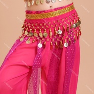 cod Metal Coins Child Waist Chain Hip Scarf Child Belly Dance Indian Dance Belt For Kids Dacning Wai