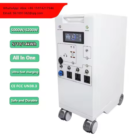 5000W 6000W 5kWh 10kWh 14kWh High Capacity Solar Rechargeable Electric Generator Portable Home Backu