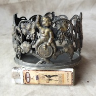Vintage Display Container 4 Angels Fine Carved Brass