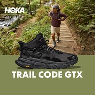 HOKA ONE ONE男女款秋冬中帮轻量舒适防水户外徒步鞋TRAIL CODE GTX 黑色/鸦黑色-男款 42