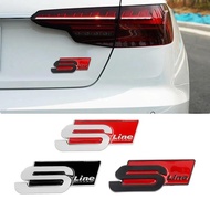1pcs Metal Car logo Sticker Badge Decoration Decals For Audi Sline TT Q2 Q3 Q5 Q7 Q8 A3 A4 A5 A6 A7 