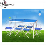 DJ Portable Foldable Aluminium Table FREE 6 Mini Chair Seat(1507)
