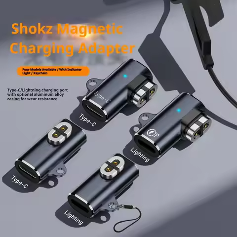 USB C/For iOS To Magnetic Adapter for Shokz Headphones Charging Cable Adapter 90 Degree Bending Char