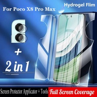 2 in 1 Poco X8 Pro Max Soft Hydrogel Screen Protector For Xiaomi Poco X8 Pro Max 4G 5G Protection Ca
