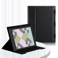 Foldable E-Reader Case with Pen Slot Wear-resistant Folio Cover Paste Type Leather for Onyx BOOX Nov