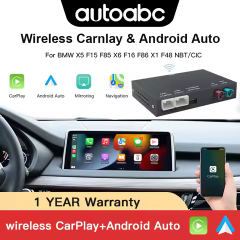 AUTOABC Wireless CarPlay Android Auto for BMW NBT CIC X5 F15 F85 X6 F16 F86 2010-2017 X1 F48 2010-20