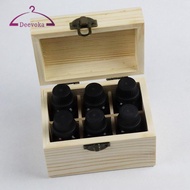 deevoka Wooden Essential Oil Storage Box Essential Oil Holder Rectangle Carry Essential