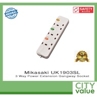 Mikasaki 3 Way Power Extension Gangway Socket. Can use 2 pin plug directly. Model: UK1903SL. Safety 