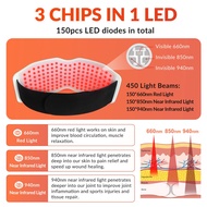 ZJZK 940nm 850nm 660nm Near Infrared Light Therapy Wrap Belt Pad for Body Pain Relief