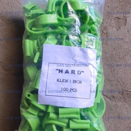 HIJAU (100 pcs) 1" inch PVC HARD Pipe Clamp Green Clamp/ Pipe Clamp 1 1" inch Clamp/ 1" Pipe Clamp/