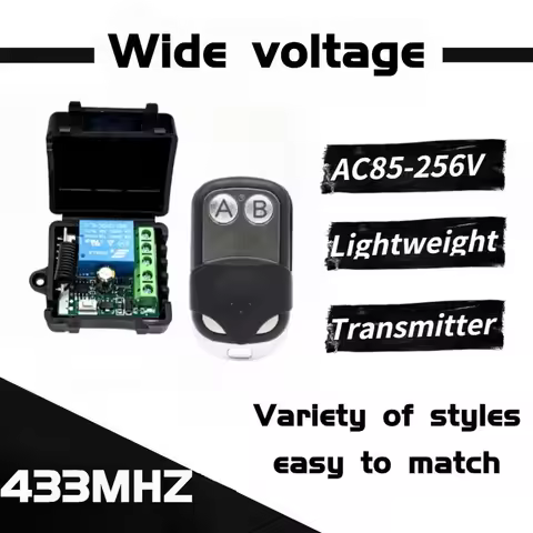 433MHz Wireless Remote Control Switch AC85-256V 120V 220V 10A Relay Receiver Module Motoline Transmi