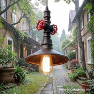 loft vintage retro lamps water pipe lights funnel iron bar restaurant industry wind cafe aisle stair