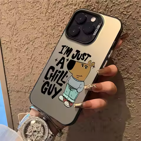 Hot MEME Chill Guy Phone Case For IPhone 16 15 14 13 12 11 Pro Max X XR XS 7 8 Plus Mini SE 2020 202
