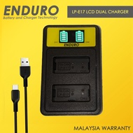 Enduro LP-E17 LCD Dual Charger For Battery LP-E17
