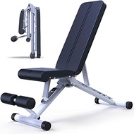 Home Office Adjustable Utility Bench for Upright Incline Decline and Flat Exercise Foldable Full Body Workout Bench for Home Gym Load 200kg/440lbs
