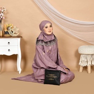 Mukena Terusan Dewasa Amora Bordir Mewah katun Mukena Lajuran