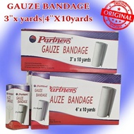 Partners Gauze Bandage Rolls 3"x10 yards and 4"x10yards (3s| 6s| 12s)