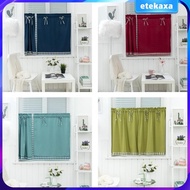 [Etekaxa] 1 Curtain Tier Curtains Cafe Curtains Kitchen Window Drapes Rod Pocket Curtain Panels Window Treatment Set Crude