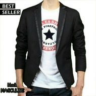 Blazer Men Black Masculine Korean Blazer