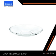 JJGLASS-(Ocean) P00271 Tea Saucer 5 3/8-Glass Plate 5.25 Inches For Use As A Coffee Cup To Prevent H