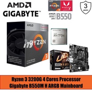 AMD Ryzen 3 3200G Bundle Gigabyte B550M H ARGB / B550M DS3H AC R2 Mainboard (PWP)
