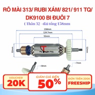Rotor/ rô / ruột máy mài 313/ rubi xám/ 821/ 911 TQ/ DK9100 bi đuôi 7