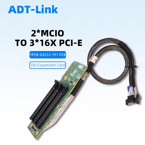 MCIO TO PCI-E 16X YPCB-03212-1P1 PCB Dual MCIO To PCIe 16x Expansion Card 2*MCIO To 3*16X PCIE Riser