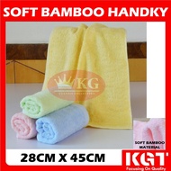 Soft Bamboo Fiber Face Towels Water Absorbent Size 28cmx45cm Tuala Muka Serap Air