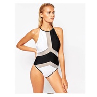 Baju Renang Sehelai Bikini Seksi Jahitan Jala Wanita Eropah Dan Amerika