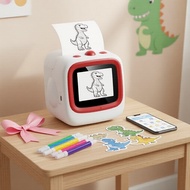 AI Voice-Controlled Inkless Sticker Printer with Screen, Compact Art Creation Device for Kids, Home 