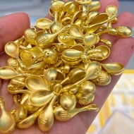 diy charm gold 916/916 gold Soup Spoon Pendant/ Emas loket 916 916 Gold Spoon