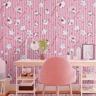 [HCM]Cuộn 10M decal giấy dán tường có sẵn keo  KITTY SỌC HỒNG SS504