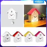 [Etekaxa] Cuckoo Wall Clock, Voices Or Cuckoo Call, Aviary Clock Pendulum, Wall Art, Home, Living Room, Kitchen, Office,