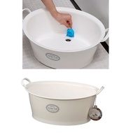 Japanese white wash tub basket laundry basket hand wash basin hand wash