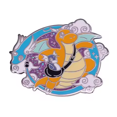Pokemon Dratini Anime Brooch For Backpacks Enamel Pin Dragon Metal Brooch Pin For Women Badges Pin B