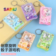 Fun Dice Game Keychain Mini Shaking Dice Cup Keychain Fun Decompression Toy Pendant Portable Dice Cu